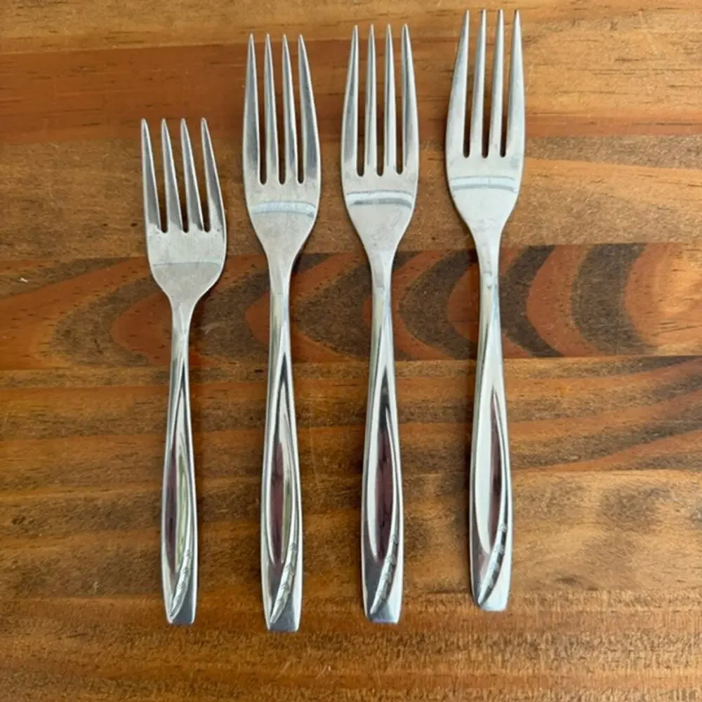 Vintage Rogers Cutlery Co Lawncrest Stainless Steel Mixed Flatware Lot MCM Retro